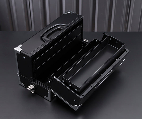 TONE ツールケース(メタル) V形3段式 マットブラック (BX331BK)(4953488211979) トネ