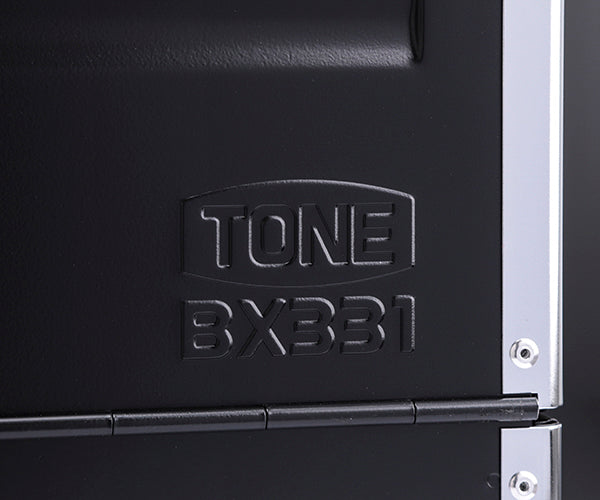 TONE ツールケース(メタル) V形3段式 マットブラック (BX331BK)(4953488211979) トネ
