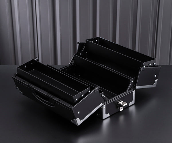 TONE ツールケース(メタル) V形3段式 マットブラック (BX331BK)(4953488211979) トネ