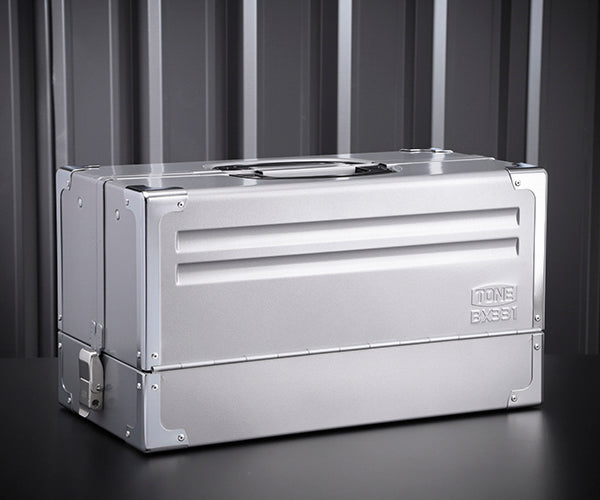 TONE ツールケース(メタル) V形3段式 シルバー (BX331SV)(4953488212655) トネ