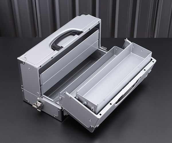 TONE ツールケース(メタル) V形3段式 シルバー (BX331SV)(4953488212655) トネ