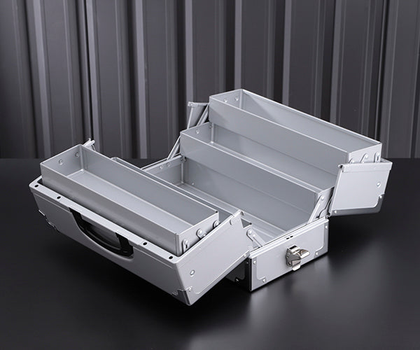 TONE ツールケース(メタル) V形3段式 シルバー (BX331SV)(4953488212655) トネ