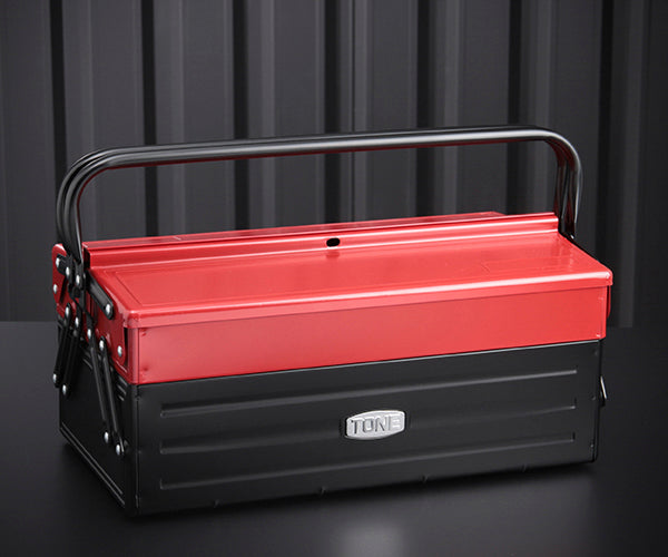 TONE ツールケース(メタル) V形2段式 410X220X190mm (BX420)(4953488294521) トネ