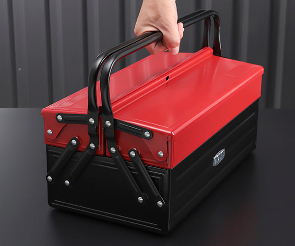 TONE ツールケース(メタル) V形2段式 410X220X190mm (BX420)(4953488294521) トネ