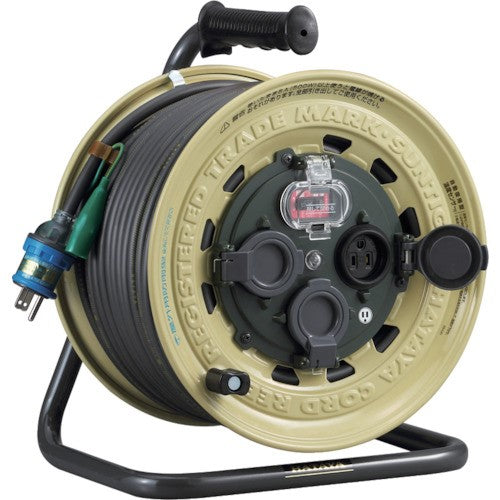 HATAYA(ハタヤ) 屋外用 サンタイガーレインボーリール 単相100V 50m アース・ブレーカー付