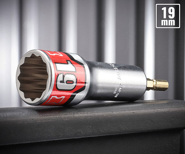 KTC BZP63-19W 6.35sq.インパクトドライバ用ソケットビット19mm (十二角) 難攻不落ソケット