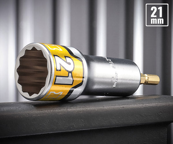 KTC BZP63-21W 6.35sq.インパクトドライバ用ソケットビット21mm (十二角) 難攻不落ソケット