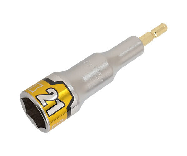 KTC インパクト用40V対応ソケットビット シャンク1/4インチ サイズ21mm 六角 (BZP63A-21)(4989433177342) 京都機械工具
