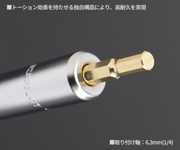 KTC インパクト用ロングソケットビット シャンク1/4インチ サイズ17mm 六角 (BZP63L-17)(4989433174839) 京都機械工具