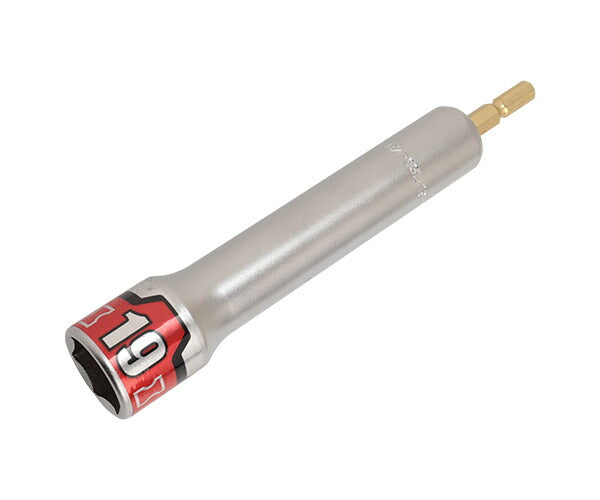 KTC インパクト用ロングソケットビット シャンク1/4インチ サイズ19mm 六角 (BZP63L-19)(4989433174846) 京都機械工具