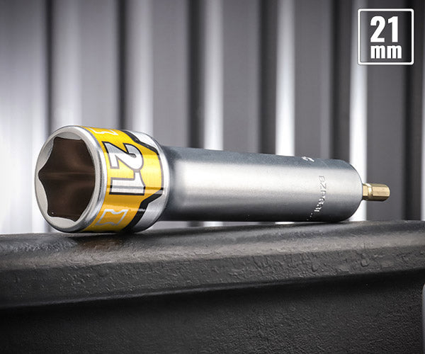 KTC インパクト用ロングソケットビット シャンク1/4インチ サイズ21mm 六角 (BZP63L-21)(4989433174853) 京都機械工具