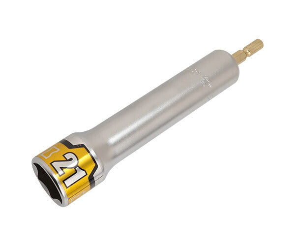 KTC インパクト用ロングソケットビット シャンク1/4インチ サイズ21mm 六角 (BZP63L-21)(4989433174853) 京都機械工具