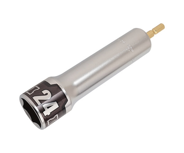 KTC インパクト用ロングソケットビット シャンク1/4インチ サイズ24mm 六角 (BZP63L-24)(4989433174860) 京都機械工具