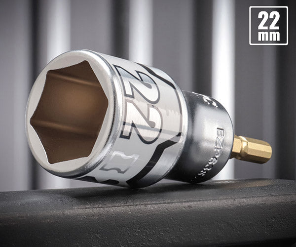 KTC インパクト用ショートソケットビット シャンク1/4インチ サイズ22mm 六角 (BZP63S-22)(4989433174754) 京都機械工具