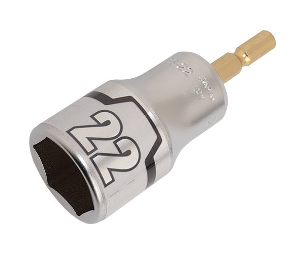 KTC インパクト用ショートソケットビット シャンク1/4インチ サイズ22mm 六角 (BZP63S-22)(4989433174754) 京都機械工具