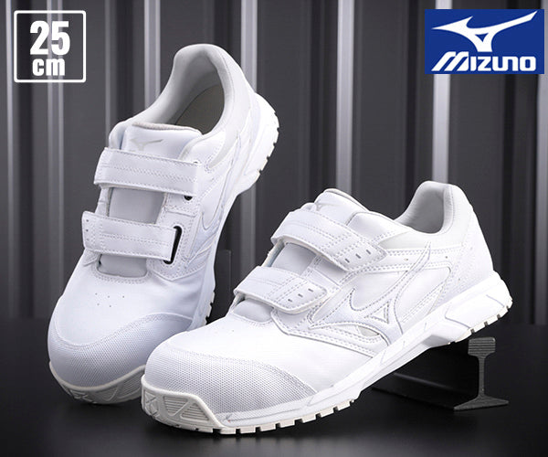 ミズノ 安全靴 C1GA171101 25.0cm ホワイト オールマイティCS ベルトタイプ MIZUNO おしゃれ かっこいい 作業靴 スニーカー