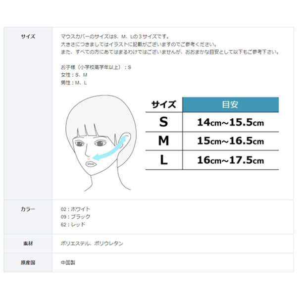 【掘り出し物市】ミズノ シナジーデザインマウスカバー ユニセックス Mサイズ レッド C2JY1B01-62 マスク MIZUNO