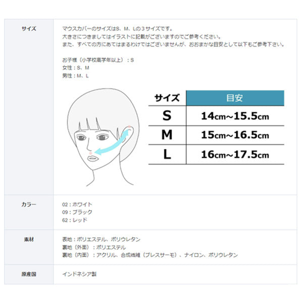 【限定特価】ミズノ 発熱素材 シナジーデザインブレスサーモマウスカバー ユニセックス Mサイズ レッド C2JY1B02-62 マスク MIZUNO
