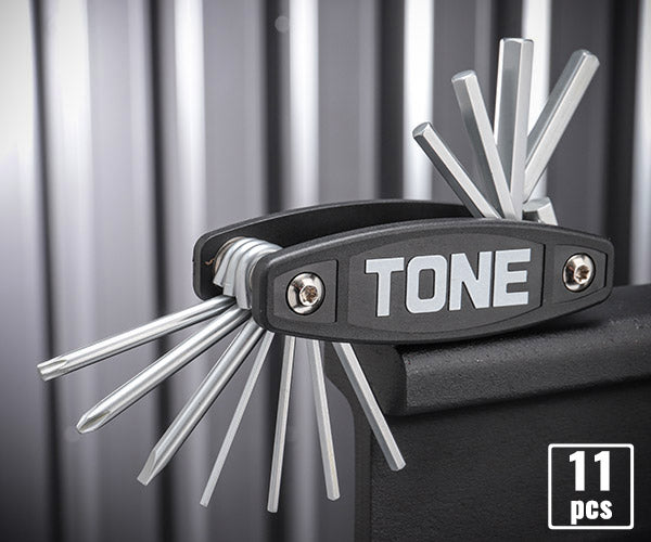 TONE 六角棒レンチ(ナイフ式) マルチツール 11点セット (CMT11)(4953488430363) トネ