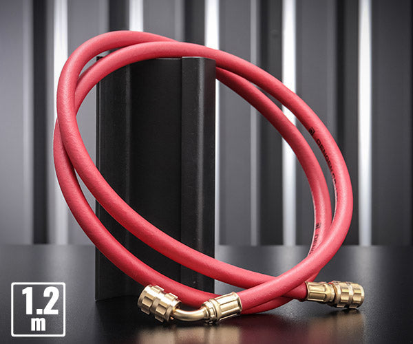 デンゲン 134aチャージングホース 赤 高圧用 1.2m 虫押しナシ 単品 (CP-H1200FR-SL) (4562396136757) DENGEN