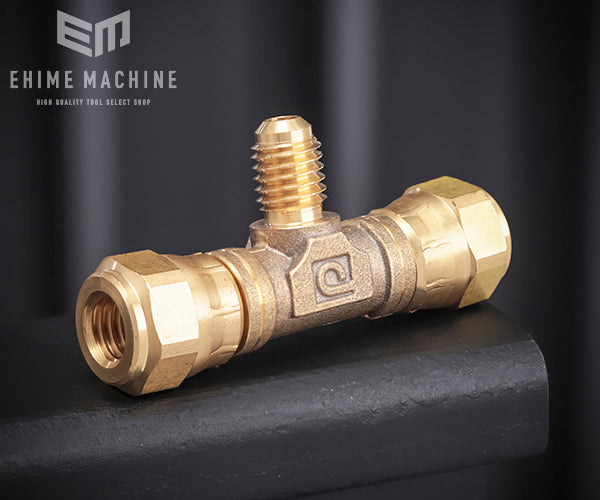 デンゲン 134a T型分岐ジョイント 2缶用 サービス缶連結 (CP-TJF) (4562396136276) DENGEN