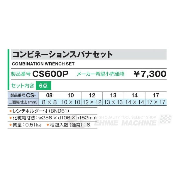 トネのスパナセットの画像2