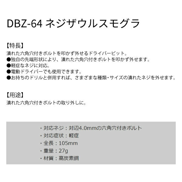 エンジニア ネジザウルスモグラ (DBZ-64) (4989833014735) ENGINEER