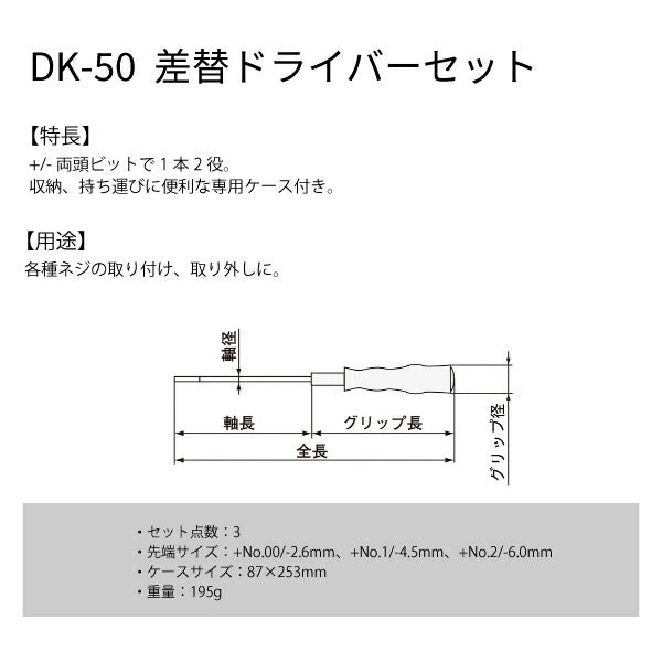 エンジニア 差替ドライバーセット 3本組 (DK-50) (4989833016500) ENGINEER