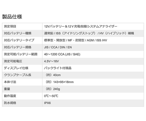 DHC-DS バッテリー&システムアナライザー DS4 大作商事 自動車 バッテリー