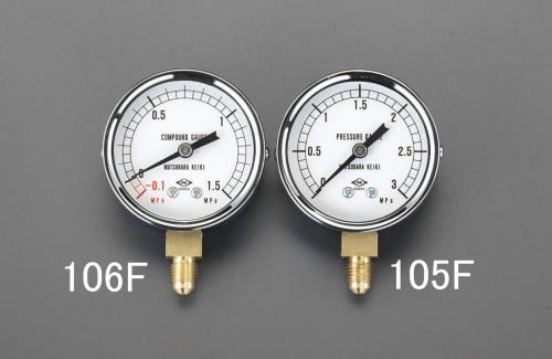 エスコ 0~3MPa フレアータイプ圧力計 EA105F ESCO