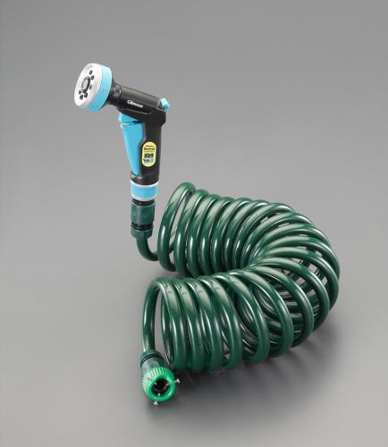 エスコ スプレーノズルセット(12/16mmx7.5m スパイラルホース) EA124DV-131A ESCO