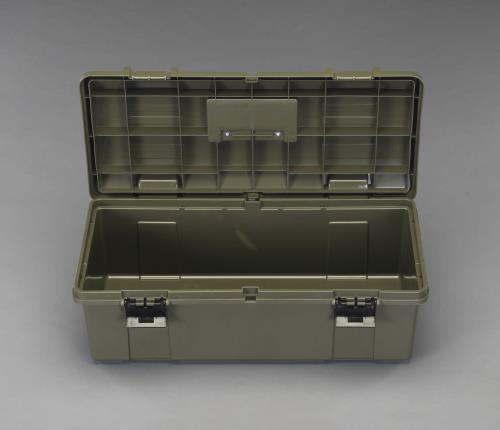 エスコ 697x330x250mm 工具箱(両開式/OD色) EA505K-690D ESCO