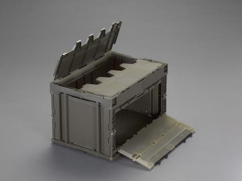 エスコ 538x366x334mm/49.7L 折畳コンテナ(OD蓋扉付5個 EA506AA-22E ESCO