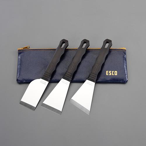 エスコ 3本組 革スキセット(ステンレス製) EA524AS-10 ESCO