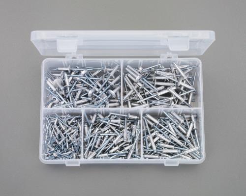 エスコ 3.2- 4.8mm リベットセット(5サイズ/300ピース) EA527BW ESCO