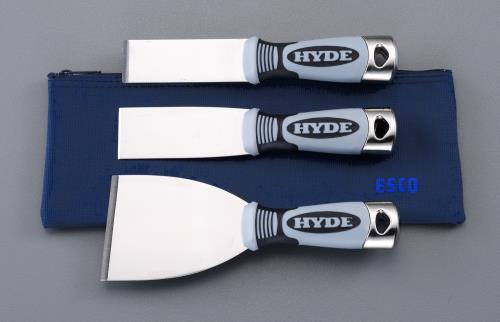 エスコ 3本組 スクレーパーセット(ステンレス製) EA579BE ESCO