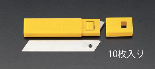エスコ 110x18x0.5mm カッターナイフ替刃・折レ線無(10枚) EA589CA-3 ESCO