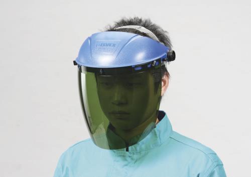 エスコ 305x203mm フェイスガード(ポリカーボネート/グリーン) EA800PA-16 ESCO