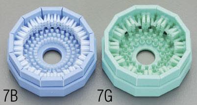 エスコ 96x96x40mm ネイルブラシ・除菌(一般用/緑) EA928AG-7G ESCO