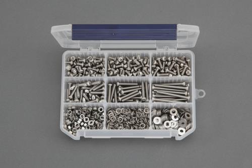 エスコ M4 鍋頭小ネジ・ナット・ワッシャーセット(ステンレス) EA949AD-101 ESCO