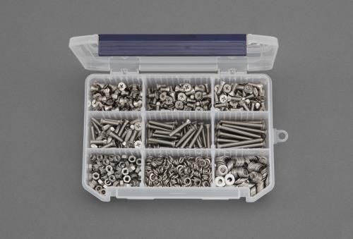 エスコ M5 皿頭小ネジ・ナット・ワッシャーセット(ステンレス) EA949AD-112 ESCO