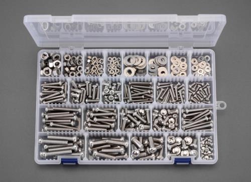 エスコ M4-M8 鍋頭小ネジセット(ステンレス製) EA949AD-18 ESCO