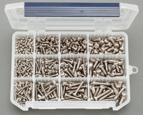 エスコ 3- 6mm ナベ頭 タッピングビスセット(ステンレス製) EA949AL-5 ESCO