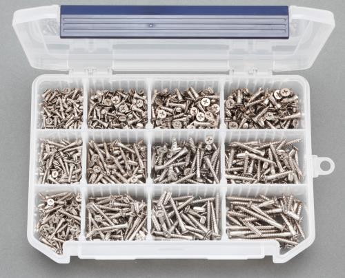 エスコ 2.7-3.8mm 皿頭木ネジセット(ステンレス) EA949EJ-7 ESCO