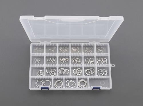 エスコ 3.2-25mm 軸用スナップリングセット(ステンレス) EA949PA-4 ESCO