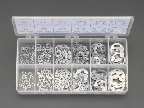 エスコ 1/8-7/8 E型クリップセット(インチサイズ) EA949R-7 ESCO
