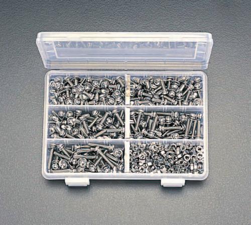 エスコ M5 ワッシャー付ネジナットセット(ステンレス製) EA949SL-5 ESCO