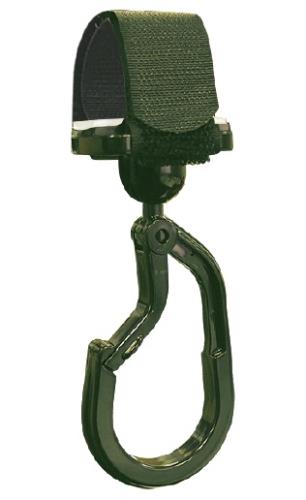 エスコ 20~40mm/25mm ベルト付回転カラビナ(OD色) EA951DV-3 ESCO