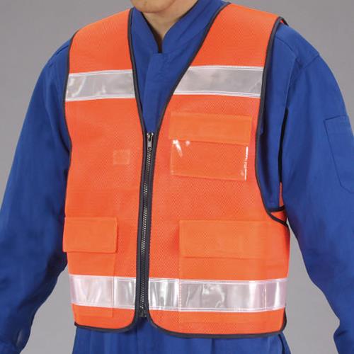 エスコ 防犯ベスト(蛍光オレンジ) EA983R-37 ESCO