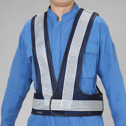 エスコ 安全ベスト(紺/シルバー・軽量タイプ) EA983R-502 ESCO